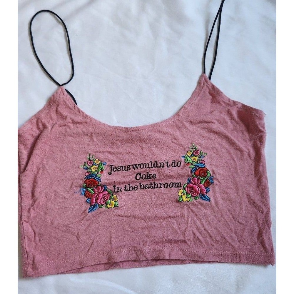 Omighty Jesus Wouldnt Do Coke In The Bathroom Tank Top Size Medium